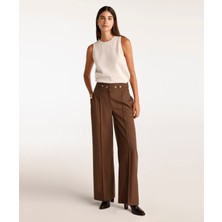Yargıcı Düğme Detaylı Pantolon