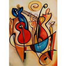 Marsilyan- Kanvas Ruh ve Müzik Sayılarla Boyama Seti Kasnaklı