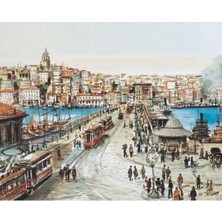 Marsilyan- Kanvas Eski Istanbul Sayılarla Boyama Seti Rulo