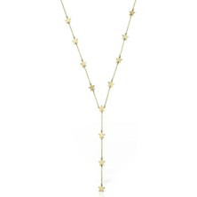 Ily Jewelry 14 Ayar Altın Kolye Y Model 12 Yıldızlı