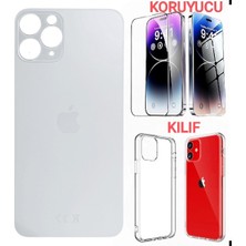 İndirim Plus Apple iPhone 12 Pro Max Arka Kapak Pil Kapağı +Kılıf+Kırılmaz  Beyaz Renk
