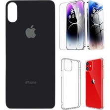 İndirim Plus Apple iPhone Xs Max Arka Kapak Pil Kapağı +Kılıf+Kırılmaz Siyah Renk