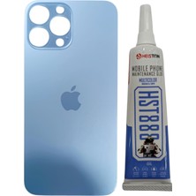 İndirim Plus Apple iPhone 13 Pro Arka Kapak Pil Kapağı + Yapıştırıcı Mavi Renk
