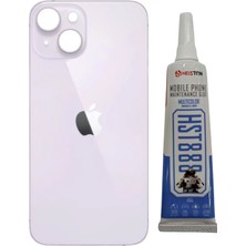 İndirim Plus Apple iPhone 14 Plus Arka Kapak Pil Kapağı + Yapıştırıcı Lila Renk