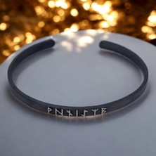 G&A Jewels Runik Dokunuş - 925 Ayar Gümüş Erkek Kelepçe Bileklik