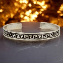 G&A Jewels Sonsuz Yol - 925 Ayar Gümüş Erkek Kelepçe Bileklik