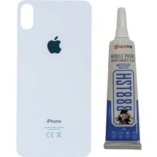 İndirim Plus Apple iPhone Xs Max Arka Kapak Pil Kapağı + Yapıştırıcı  Beyaz Renk