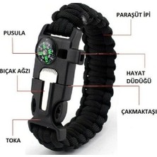 Ozcmax Survival Kamp Bileklik Düdük Çok Amaçlı