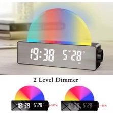 LMS LED Dijital Saat Işık Masa Saati ile USB Kablosu