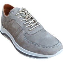 R&yıl 2926 Erkek Deri Casual Poli Taban Ayakkabı Nubuk Gri