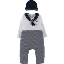 Idil Baby Erkek Çocuk Bahriyeli Şapkalı Tulum