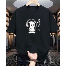 Punıx Kıds  Özel  Üretim  Kulaklıklı Robot  Baskılı  Yeni  Stil  Erkek Çocuk  Ter  Tutmayan Yazlık  T-Shırt