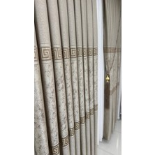 Fon Dünyası Pano Fon Perde Versace Bej (Tek Kanat)