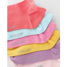 Katia & Bony Kız Çocuk 7 Li Paket Renkli Step Çorap Çok Renkli