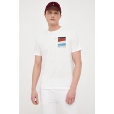 United Colors Of Benetton Pamuklu Tişört Beyaz, Desenli