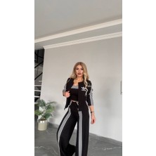 Kadın Yeni Sezon Sportif Straplez Arka Lastikli 3 Lü Takım