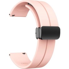 Dmay Amazfit Bip - Bip 3 - Bip 3 Pro Uyumlu Magnet Mıknatıslı Silikon Kordon 20MM