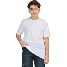 ERDEM KIDS Erkek Çocuk Düz Kısa Kollu Casual-Okul Basic T-Shirt