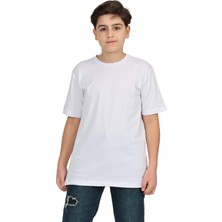 ERDEM KIDS Erkek Çocuk Düz Kısa Kollu Casual-Okul Basic T-Shirt