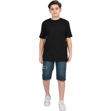 ERDEM KIDS Erkek Çocuk Düz Kısa Kollu Casual-Okul Basic T-Shirt