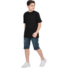 ERDEM KIDS Erkek Çocuk Düz Kısa Kollu Casual-Okul Basic T-Shirt