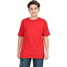 ERDEM KIDS Erkek Çocuk Düz Kısa Kollu Casual-Okul Basic T-Shirt