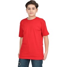 ERDEM KIDS Erkek Çocuk Düz Kısa Kollu Casual-Okul Basic T-Shirt