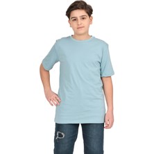 ERDEM KIDS Erkek Çocuk Düz Kısa Kollu Casual-Okul Basic T-Shirt