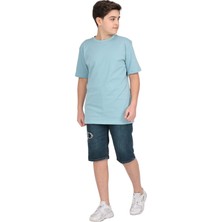 ERDEM KIDS Erkek Çocuk Düz Kısa Kollu Casual-Okul Basic T-Shirt