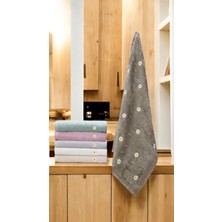 Bambu Papatya Nakışlı Banyo Havlusu