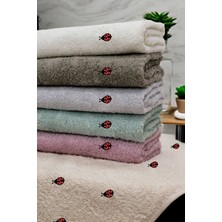 Bambu uğur böceği Nakışlı Banyo Havlusu