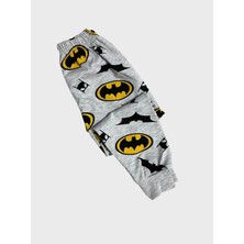 Aliş Kids Erkek Çocuk Pamuklu Gri Batman Desenli Uzun Kollu Mevsimlik Pijama Takımı