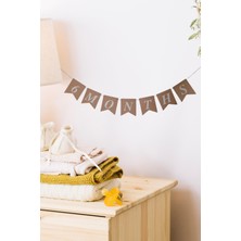 6 Months Yarım Yaş Retro Banner Süs 105 cm x 17 cm