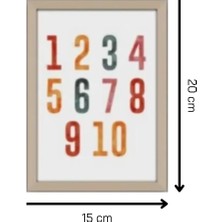 Nt Handmade 6 Parça Çocuklar Için Eğitici Fil ve Alfabe Duvar Dekoru Çocuk Odası Anaokulu Için 15 x 20 Tablo Seti
