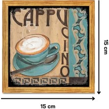 Nt Handmade 6 Parça Çerçeve Görünümlü Kahve Köşesi Duvar Dekoru - Mutfak Konsepti Için 15 x 15  cm  Tablo Seti