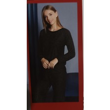 Glisa Bayan Süet Sıfır Yaka Kadın Pijama Takımı