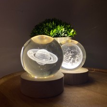 Hediye 3D LED Işıklı Dolunay Satürn Küre Lamba Seti Kişiye Özel Yıldız Haritası