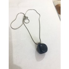 Doğal Taş Zincirli El Yapımı Kolye Zincir 20 cm Kutulu