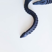 Siyah Yılan Balığı Figürü - Oynar Eklemli Müren - Eddie Eel - Bioplastik