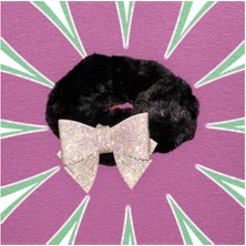 Kristal Taşlı Fiyonklu Kürk Kadın Tokası