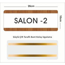 Zafrak Reklam Salon 1 Ofis Departman Kapı İsimliği, Yönlendirme Levhası 26X10 cm Beyaz-Ceviz
