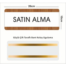 Zafrak Reklam Satın Alma Ofis Departman Kapı İsimliği, Yönlendirme Levhası 26X10 cm Beyaz-Ceviz
