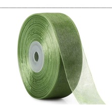 İpek Hobi  Yaprak Yeşil  Şifon Kurdele 2,5 Cm X 25m  5 Adet