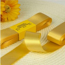 İpek Hobi  Altın Sarı 3,8 Cm Saten Kurdela 10 Metre 5 Adet