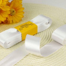İpek Hobi  Beyaz   3,8 Cm Saten Kurdela 10 Metre 3 Adet