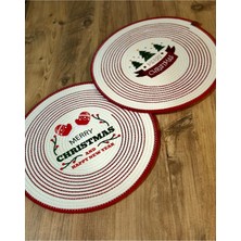 Zuviel Deco El Yapımı 2’li Yeni Yıl Temalı Supla, Amerikan Servis Ekru / Tek Ebat