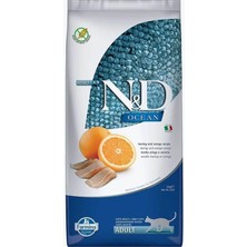 Nd Ocean Tahılsız Ringa Balığı ve Portakallı Yetişkin Adult Kedi Maması 10KG Herring And Orange