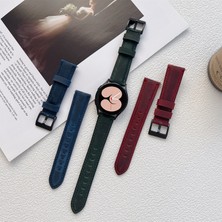 ZHKJ Shop 22MM Buzlu Deri Kayış Yeşil (Yurt Dışından)