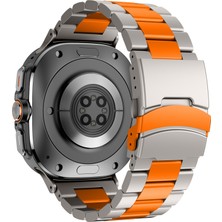 Unbranded Samsung Galaxy Watch Ultra 47MM Metal Saat Kordonu Titanyum Turuncu (Yurt Dışından)