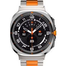 Unbranded Samsung Galaxy Watch Ultra 47MM Metal Saat Kordonu Titanyum Turuncu (Yurt Dışından)